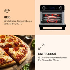 AeroVital Jumbo 3-in-1 Heißluftfritteuse Toaster Dörrautomat 1550 W 18 Liter -Haushaltsgeräte Geschäft 10038339 de 0004 logo