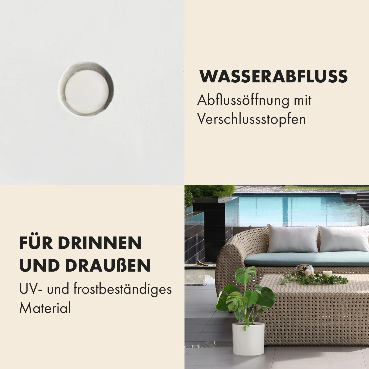 Gendt Pflanztopf Übertopf 3er-Set 3 Größen S/M/L Faserstein In/Outdoor 6 Gendt Pflanztopf Übertopf 3er-Set 3 Größen S/M/L Faserstein In/Outdoor – Bild 4