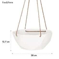 Laren Blumenampel Ø 28 Cm Polystone Mit Naturseilen -Haushaltsgeräte Geschäft 10038487 yy 0005 usp