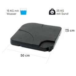 Limousin Sonnenschirmständer-Gewichte 80 Kg Leergewichte 4er-Set -Haushaltsgeräte Geschäft 10038526 de 0008 logo