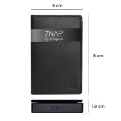 ZNAP Slim Wallet 12 Karten Münzfach 8 X 1,8 X 6 Cm (BxHxT) RFID-Schutz -Haushaltsgeräte Geschäft 10038781 yy 0008 dimensions