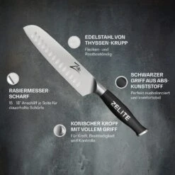 Comfort Pro Serie 7" Santokumesser 56 HRC Edelstahl -Haushaltsgeräte Geschäft 10039033 de 0002 logo