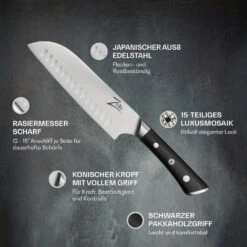 Razor-Edge Serie 7" Santokumesser 59 HRC Edelstahl -Haushaltsgeräte Geschäft 10039045 de 0002 logo