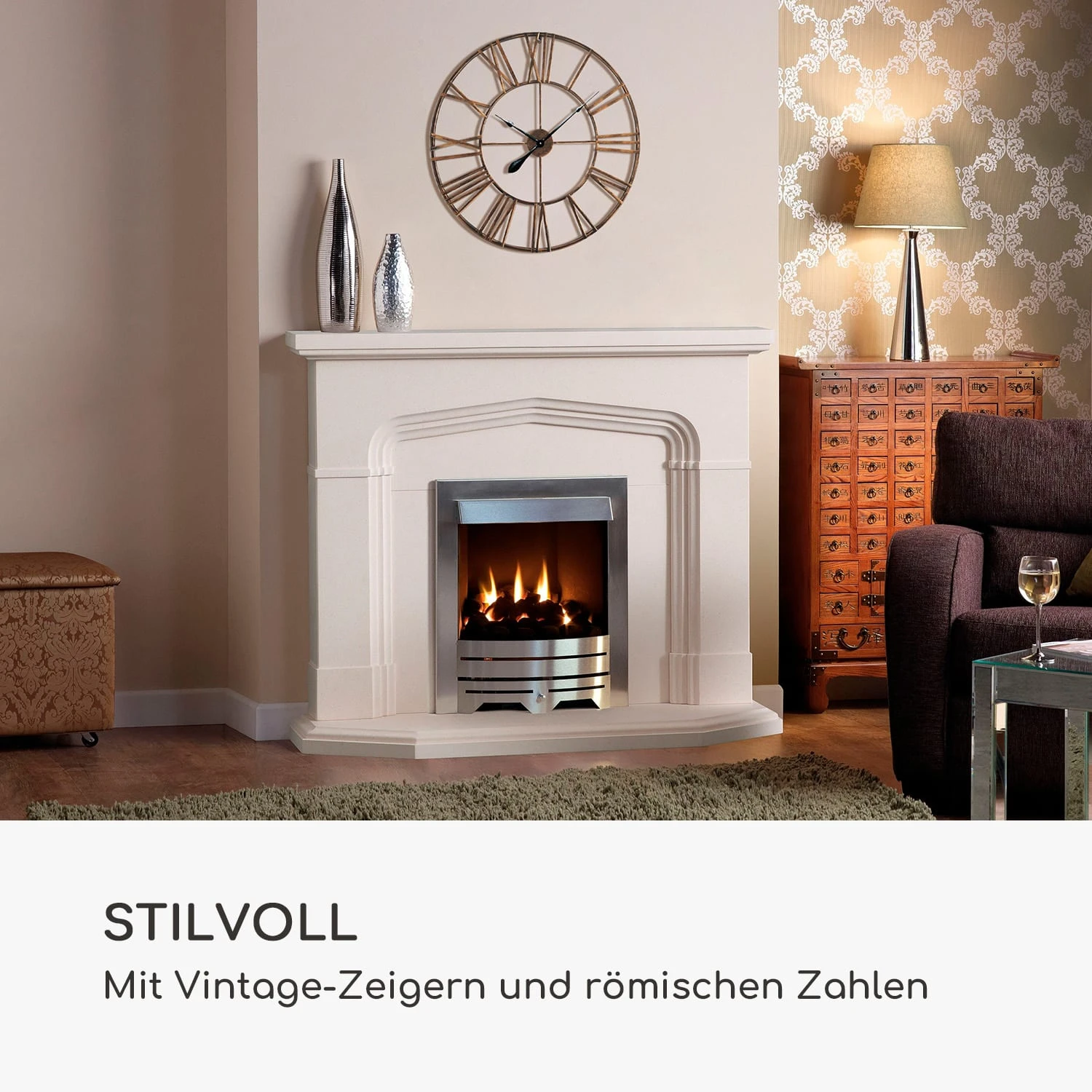 Queensway 80 Wanduhr Metallrahmen Geräuschlos Ø 76 Cm 4 Queensway 80 Wanduhr Metallrahmen Geräuschlos Ø 76 Cm – Bild 2