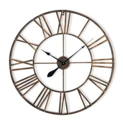 Queensway 80 Wanduhr Metallrahmen Geräuschlos Ø 76 Cm