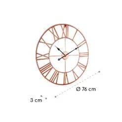 Queensway 80 Wanduhr Metallrahmen Geräuschlos Ø 76 Cm -Haushaltsgeräte Geschäft 10039374 yy 0007 logo