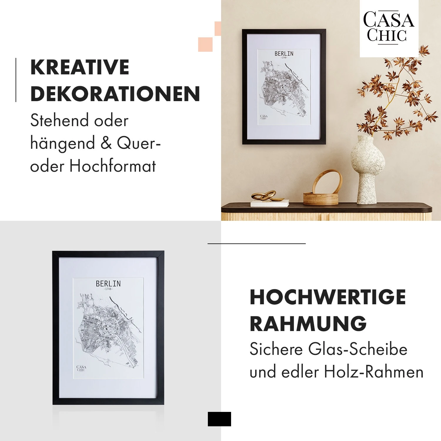 Bristol Bilderrahmen Glasscheibe A3 Mit Passepartout A4 Echtholz 5 Bristol Bilderrahmen Glasscheibe A3 Mit Passepartout A4 Echtholz – Bild 3