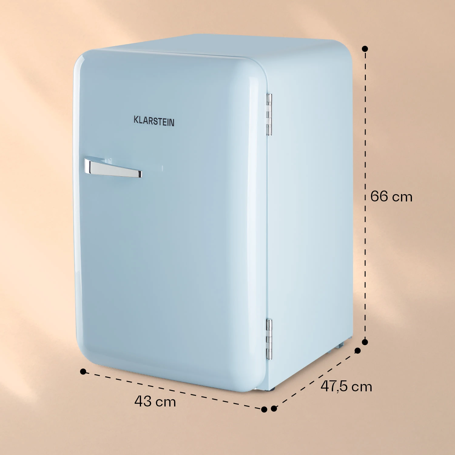 Audrey Retro-Kühlschrank 70 Liter 3 Regale 2 Türfächer Innenbeleuchtung 9 Audrey Retro-Kühlschrank 70 Liter 3 Regale 2 Türfächer Innenbeleuchtung – Bild 7