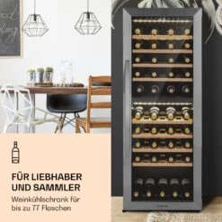 Klarstein Vinamour 77 Duo Weinkühlschrank 191 Liter 5 - 20 °C 2 Kühlzonen -Haushaltsgeräte Geschäft 10039771 de 0002 logo