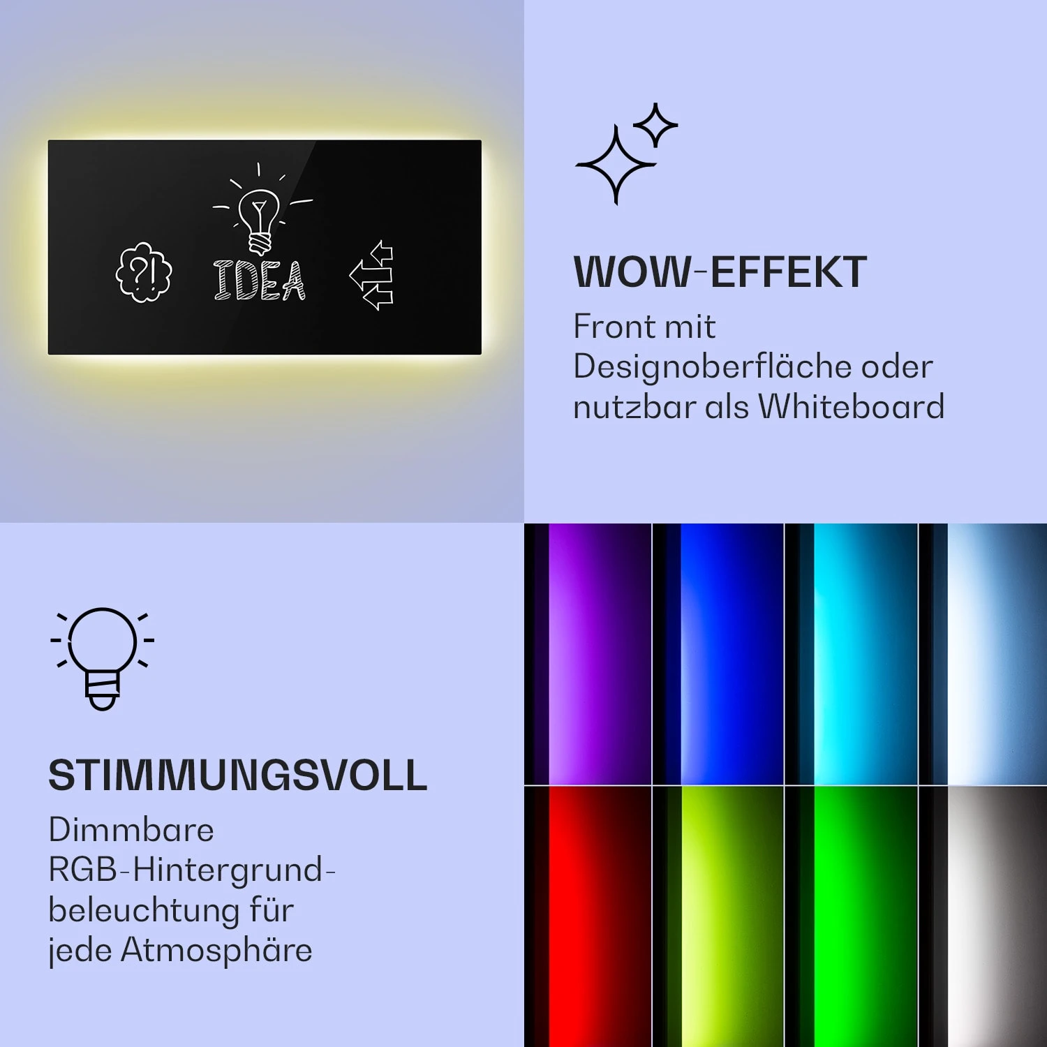 Mojave 1000 Smart 2-in-1 Heizgerät Infrarot Konvektor 120x60cm 1000W RGB-Licht 5 Mojave 1000 Smart 2-in-1 Heizgerät Infrarot Konvektor 120x60cm 1000W RGB-Licht – Bild 3