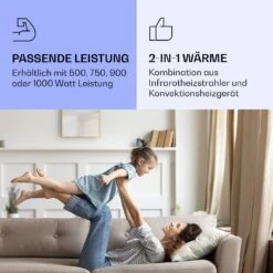 La Palma 750 Smart 2-in-1 Heizgerät Infrarot Konvektor 85x60cm 750W Spiegelfront -Haushaltsgeräte Geschäft 10039834 de 0004 logo