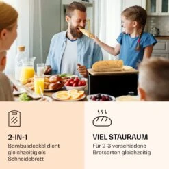 Oklahoma Brotkasten Metall 35,5x15,5x23 Cm Bambus-Deckel Schneidebrett -Haushaltsgeräte Geschäft 10039843 de 0003 logo