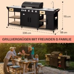 Jersey Outdoor Kitchen Gasgrill Spüle 20,7 KW 5+1 Brenner Mobil 15 Jersey Outdoor Kitchen Gasgrill Spüle 20,7 KW 5+1 Brenner Mobil -Haushaltsgeräte Geschäft 10039854 de 0006 usp