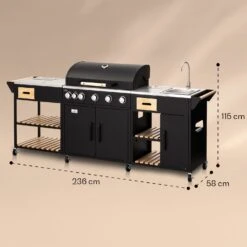 Jersey Outdoor Kitchen Gasgrill Spüle 20,7 KW 5+1 Brenner Mobil 17 Jersey Outdoor Kitchen Gasgrill Spüle 20,7 KW 5+1 Brenner Mobil -Haushaltsgeräte Geschäft 10039854 yy 0008 dimensions