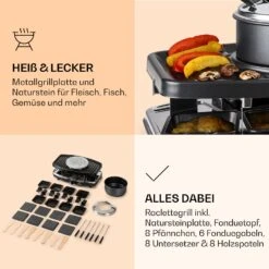 Entrecote 2-in-1 Raclette-Grill & Fondue Naturstein 1100W 8 Personen 13 Entrecote 2-in-1 Raclette-Grill & Fondue Naturstein 1100W 8 Personen -Haushaltsgeräte Geschäft 10039922 de 0005 logo
