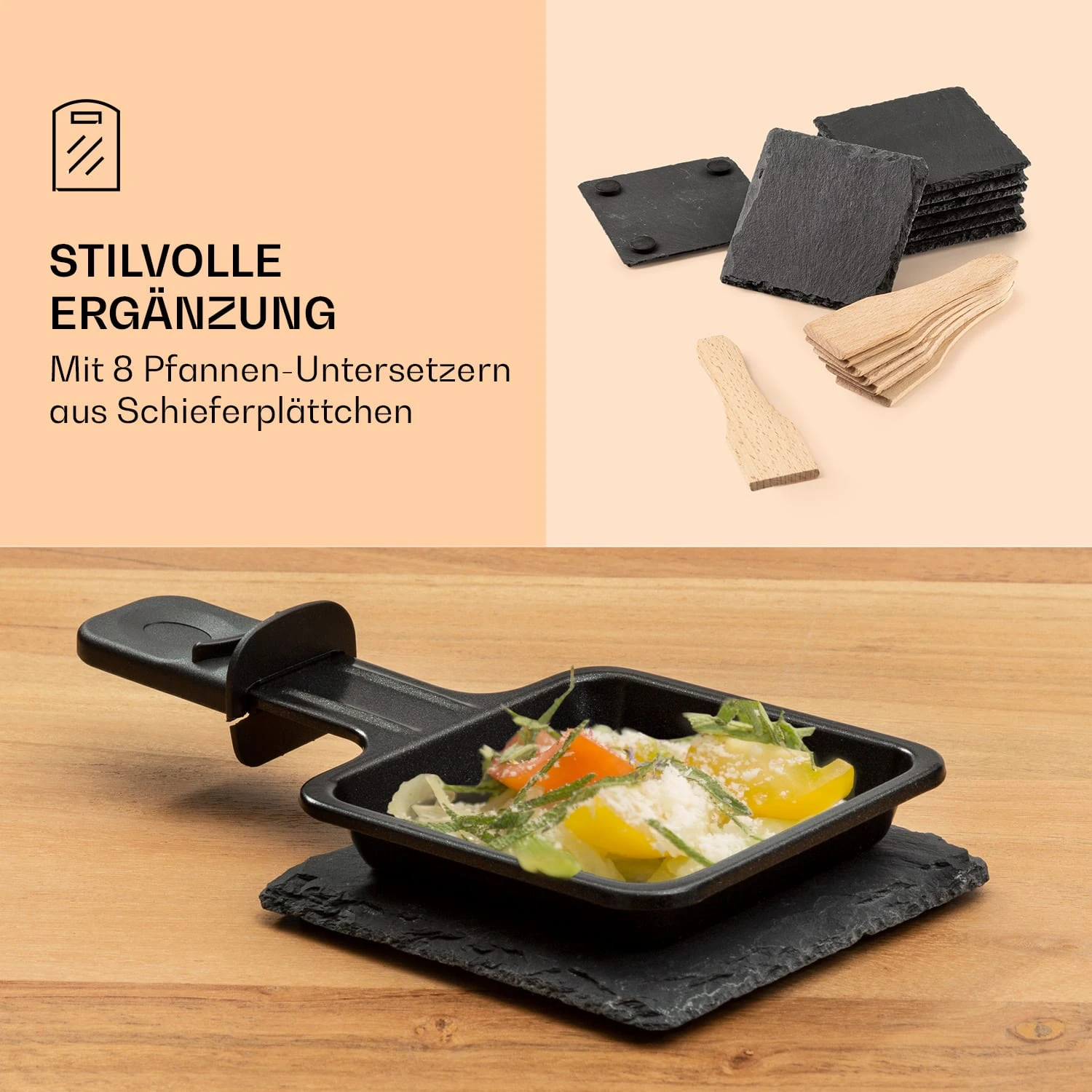 Entrecote 2-in-1 Raclette-Grill & Fondue Naturstein 1100W 8 Personen 8 Entrecote 2-in-1 Raclette-Grill & Fondue Naturstein 1100W 8 Personen – Bild 6