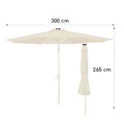 Blumfeldt Calais Sonnenschirm LED Aluminium-Rahmen Polyester-Bespannung UV 50 19 Blumfeldt Calais Sonnenschirm LED Aluminium-Rahmen Polyester-Bespannung UV 50 -Haushaltsgeräte Geschäft 10040097 yy 0009 dimensions