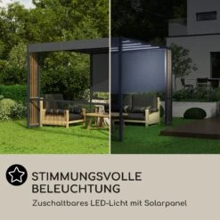 Valence Gazebo 3x3 M UV50+ Wasserabweisend LED-Solar-Beleuchtung Solar-Panel 11 Valence Gazebo 3x3 M UV50+ Wasserabweisend LED-Solar-Beleuchtung Solar-Panel -Haushaltsgeräte Geschäft 10040110 de 0004 logo