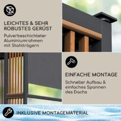 Valence Gazebo 3x3 M UV50+ Wasserabweisend LED-Solar-Beleuchtung Solar-Panel 12 Valence Gazebo 3x3 M UV50+ Wasserabweisend LED-Solar-Beleuchtung Solar-Panel -Haushaltsgeräte Geschäft 10040110 de 0005 logo