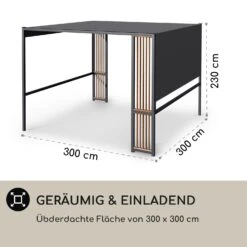 Valence Gazebo 3x3 M UV50+ Wasserabweisend LED-Solar-Beleuchtung Solar-Panel 13 Valence Gazebo 3x3 M UV50+ Wasserabweisend LED-Solar-Beleuchtung Solar-Panel -Haushaltsgeräte Geschäft 10040110 de 0006 logo