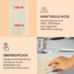 Victoria Domino Induktionskochfeld Einbau 3500W Flexzone Timer -Haushaltsgeräte Geschäft 10040200 de 0004 logo