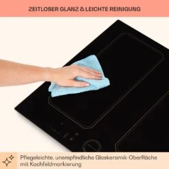 Victoria 4 Flex Induktionskochfeld Einbau 7000W 2 Flexzonen Timer -Haushaltsgeräte Geschäft 10040201 de 0008 usp