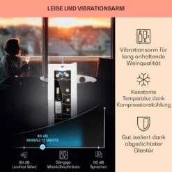Shiraz 12 Slim Uno Weinkühlschrank 32l/12Fl.Touch 85 W 5-18 °C LED -Haushaltsgeräte Geschäft 10040213 de 0004 usp