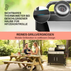Kingsville 3.1 Kombigrill Gas + Kohle 10,9 KW 3+1 Brenner 13 Kingsville 3.1 Kombigrill Gas + Kohle 10,9 KW 3+1 Brenner -Haushaltsgeräte Geschäft 10040270 de 0004 usp