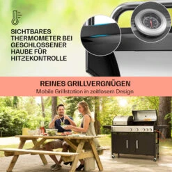 Kingsville 4.1 Kombigrill Gas + Kohle 13,7 KW 4+1 Brenner -Haushaltsgeräte Geschäft 10040271 de 0004 usp