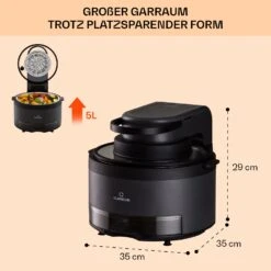 Vendure Heißluftfritteuse Mit Dampffunktion 1250W 5 Liter 6 Programme -Haushaltsgeräte Geschäft 10040278 de 0007 usp