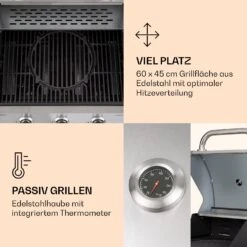 Lucifer 3 Gasgrill 3 X 3,6 KW Brenner 60x45cm Grill Edelstahl Mobil 13 Lucifer 3 Gasgrill 3 X 3,6 KW Brenner 60x45cm Grill Edelstahl Mobil -Haushaltsgeräte Geschäft 10040280 de 0004 logo