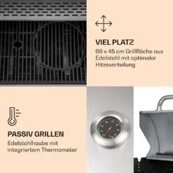 Lucifer 4 Gasgrill 4 X 3,6 KW Brenner 69x45cm Grill Edelstahl Mobil -Haushaltsgeräte Geschäft 10040281 de 0004 logo