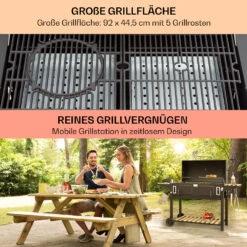 Aberdeen Double Holzkohlegrill Smoker Thermometer 2 Seitentische Mobil -Haushaltsgeräte Geschäft 10040293 de 0004 usp