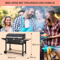 Aberdeen Double Holzkohlegrill Smoker Thermometer 2 Seitentische Mobil -Haushaltsgeräte Geschäft 10040293 de 0007 usp