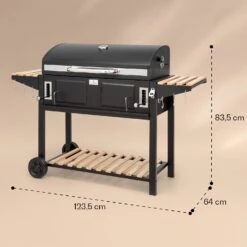Aberdeen Double Holzkohlegrill Smoker Thermometer 2 Seitentische Mobil -Haushaltsgeräte Geschäft 10040293 yy 0011 dimensions