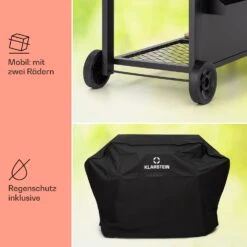 Aberdeen Kombi-Grill Gas Kohle Smoker Thermometer 2 Seitentische Mobil -Haushaltsgeräte Geschäft 10040294 de 0008 usp