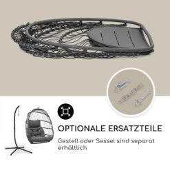 Biarritz Individuelle Hängesessel PE Aluminium Polyrattan 130 Kg -Haushaltsgeräte Geschäft 10040299 de 0005 usp