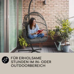 Biarritz Individuelle Hängesessel PE Aluminium Polyrattan 130 Kg -Haushaltsgeräte Geschäft 10040299 de 0006 usp