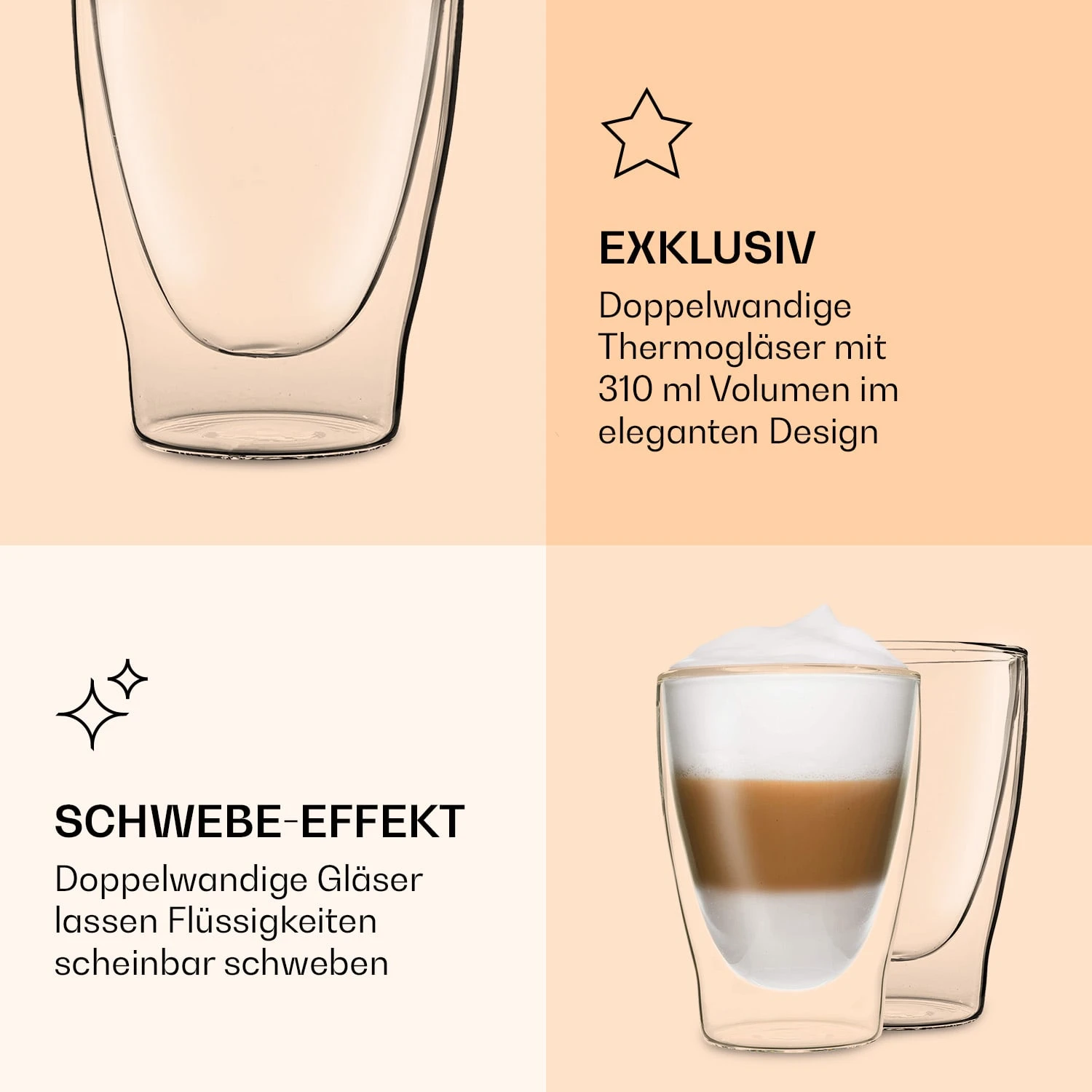 DUOS Doppelwandiges Glas | Thermoglas | 310 Ml | Trinkglas | Espressoglas, Teeglas, Shotglas | Für Heiße Und Kalte Getränke | Borosilikatglas| Hitze- Und Kältebeständig | Handgemacht | Spülmaschinenfest | Schwebe-Effekt 8 DUOS Doppelwandiges Glas | Thermoglas | 310 Ml | Trinkglas | Espressoglas, Teeglas, Shotglas | Für Heiße Und Kalte Getränke | Borosilikatglas| Hitze- Und Kältebeständig | Handgemacht | Spülmaschinenfest | Schwebe-Effekt – Bild 6
