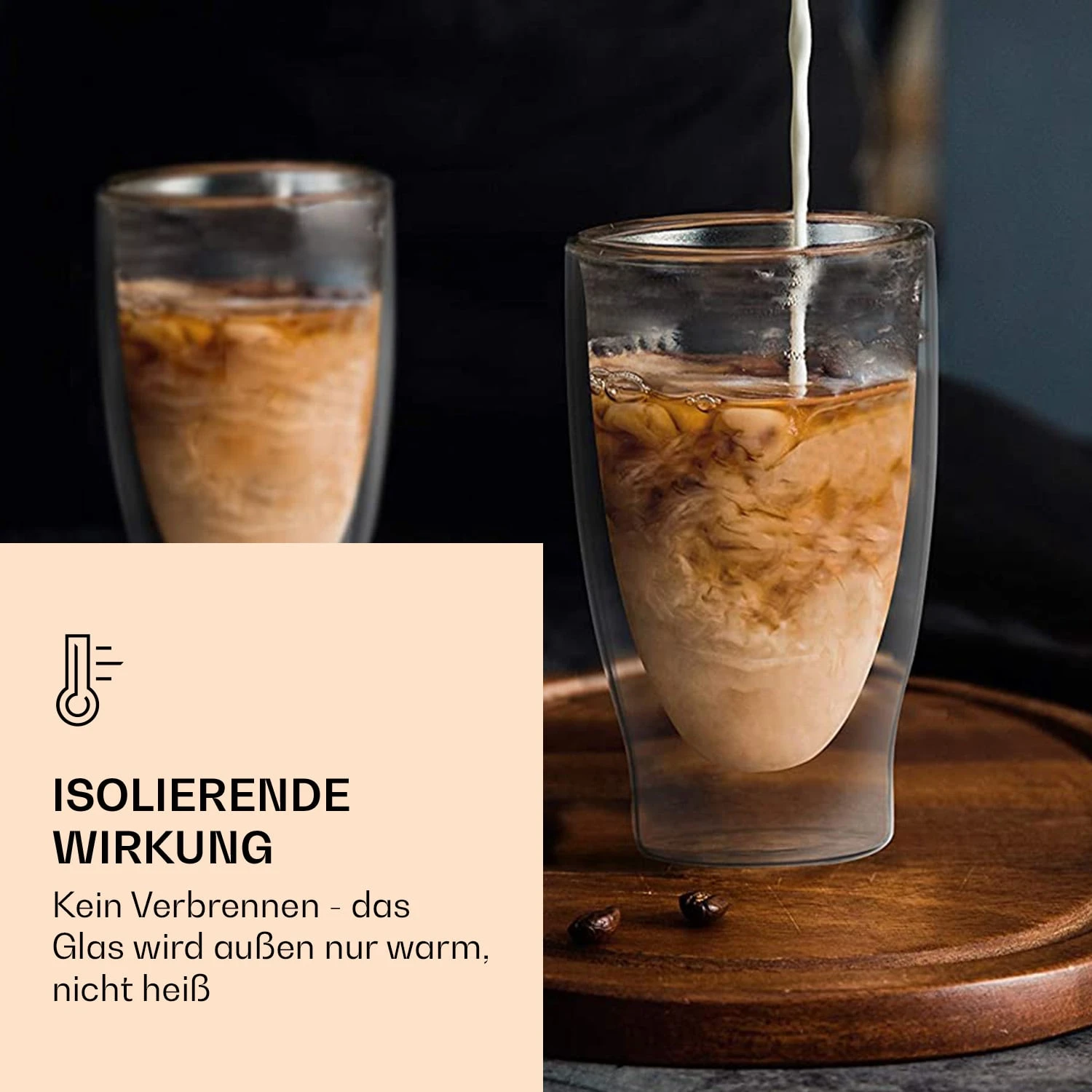 DUOS Doppelwandiges Glas 400 Ml Trinkglas Espresso Borosilikatglas 4 DUOS Doppelwandiges Glas 400 Ml Trinkglas Espresso Borosilikatglas – Bild 2