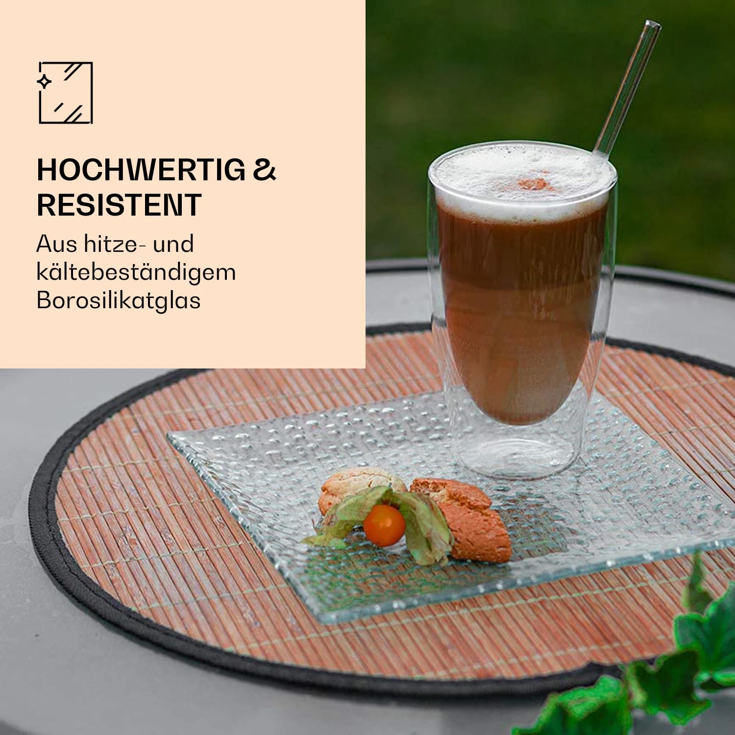 DUOS Doppelwandiges Glas 400 Ml Trinkglas Espresso Borosilikatglas 5 DUOS Doppelwandiges Glas 400 Ml Trinkglas Espresso Borosilikatglas – Bild 3