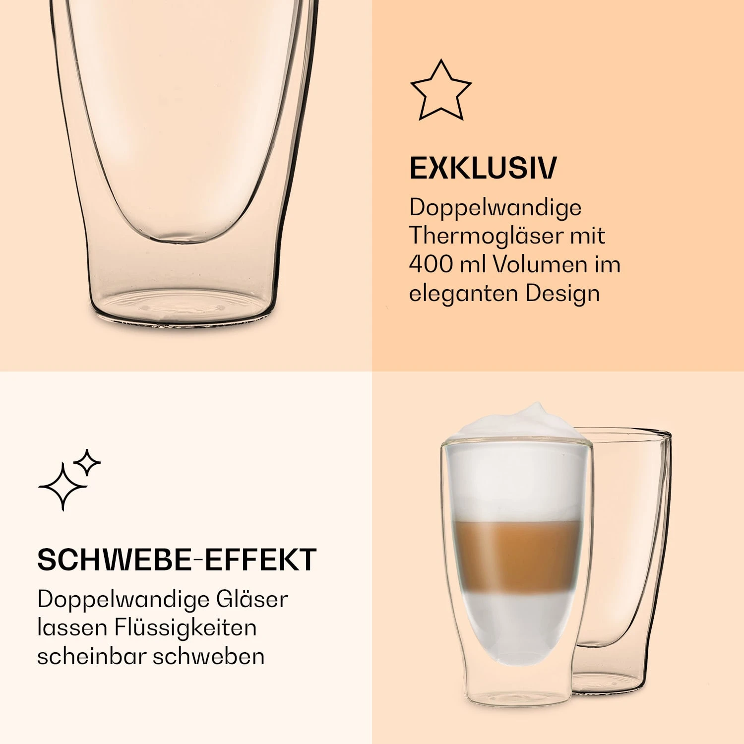 DUOS Doppelwandiges Glas 400 Ml Trinkglas Espresso Borosilikatglas 8 DUOS Doppelwandiges Glas 400 Ml Trinkglas Espresso Borosilikatglas – Bild 6