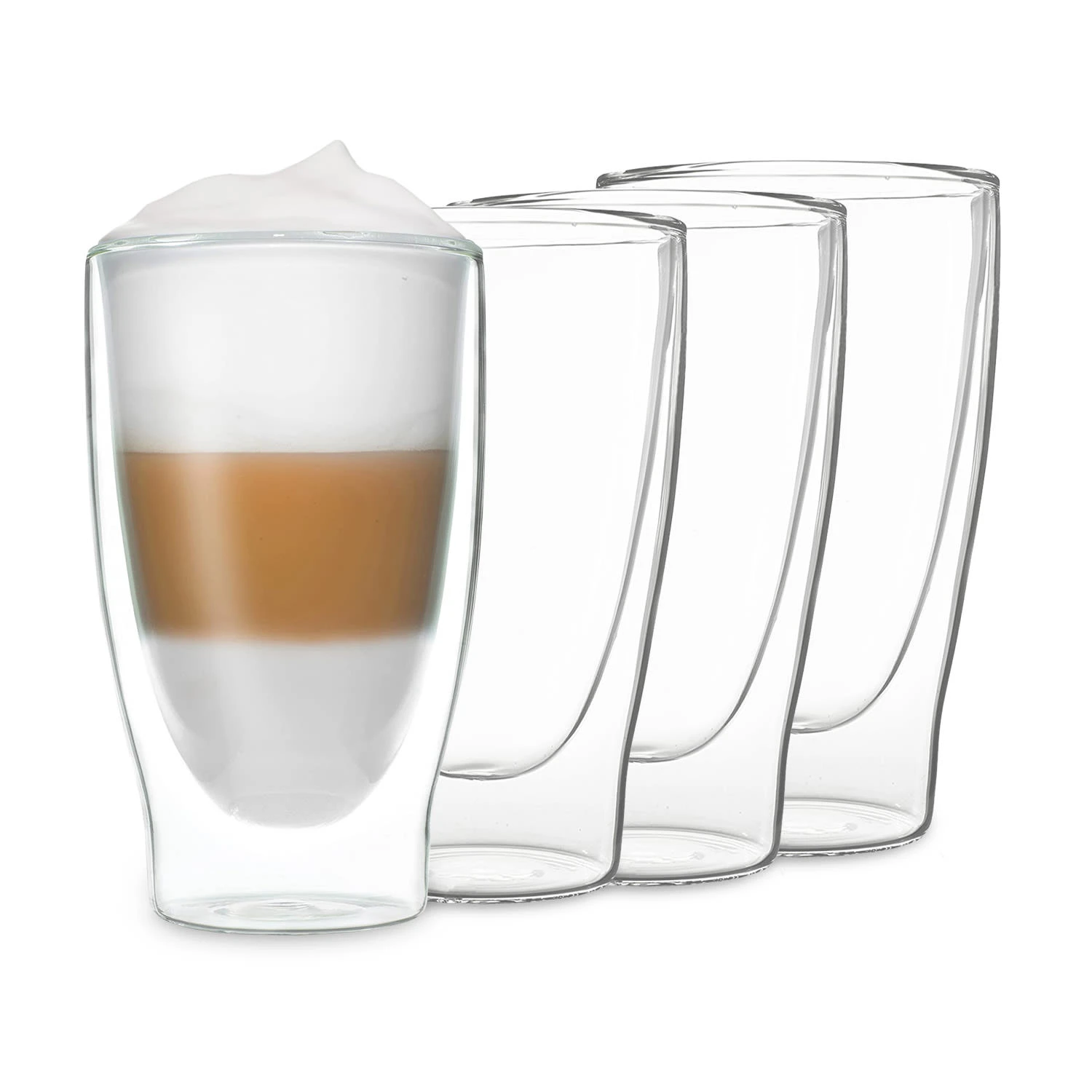 DUOS Doppelwandiges Glas 400 Ml Trinkglas Espresso Borosilikatglas 3 DUOS Doppelwandiges Glas 400 Ml Trinkglas Espresso Borosilikatglas