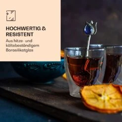 DUOS Doppelwandiges Glas | Thermoglas | 80, 200, 310, 400 Ml | Trinkglas | Espressoglas, Teeglas, Shotglas | Für Heiße Und Kalte Getränke | Borosilikatglas| Hitze- Und Kältebeständig | Handgemacht | Spülmaschinenfest | Schwebe-Effekt -Haushaltsgeräte Geschäft 10040368 de 0003 logo