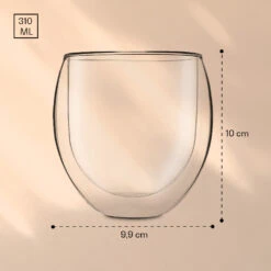 DUOS Jumbo Doppelwandiges Thermoglas 310ml Borosilikatglas Handgemacht -Haushaltsgeräte Geschäft 10040374 yy 0006 logo