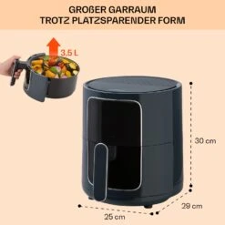 Crisp-Pro Heißluftfritteuse Air Fryer 1400W 3,5 Ltr 8 Programme Timer -Haushaltsgeräte Geschäft 10040701 de 0006 logo