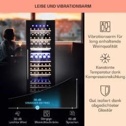 Vinsider 89 Built-In Trio Built-In Weinkühlschrank 5 – 18 °C Touch-Bedienfeld Holzregale -Haushaltsgeräte Geschäft 10040720 de 0004 usp