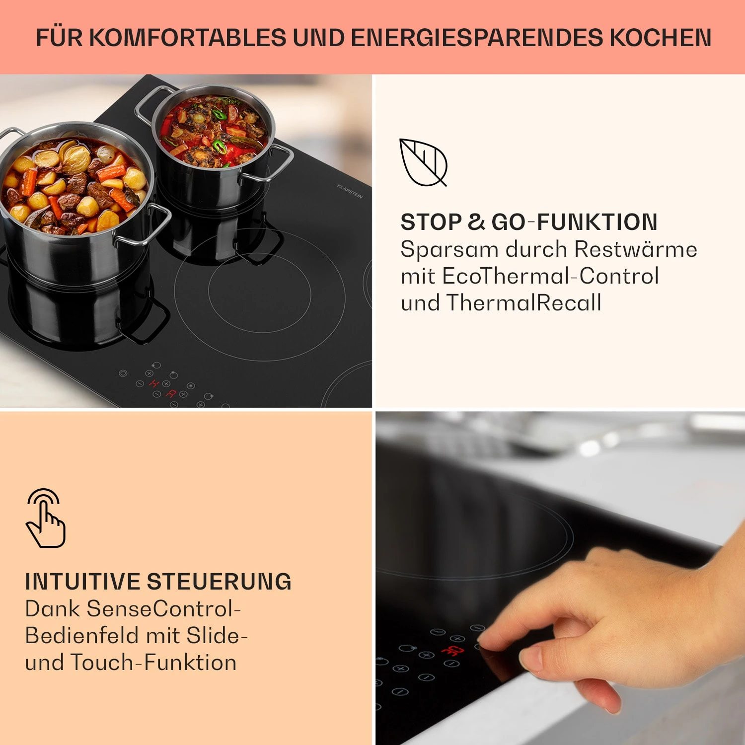 Virtuosa 5 Einbaukochfeld 5 Zonen 8200W Glaskeramik 6 Virtuosa 5 Einbaukochfeld 5 Zonen 8200W Glaskeramik – Bild 4