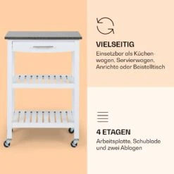 Tennessee Servierwagen Küchenwagen 4 Etagen Holz Granit Mobil -Haushaltsgeräte Geschäft 10041120 de 0004 logo