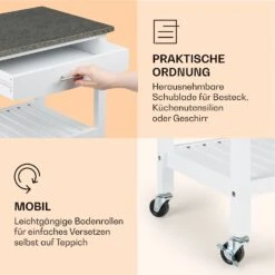 Tennessee Servierwagen Küchenwagen 4 Etagen Holz Granit Mobil -Haushaltsgeräte Geschäft 10041120 de 0005 logo